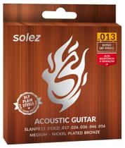 Encordoamento Violão Aço Solez 013 Nickel Plated Bronze Medium