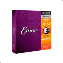 Encordoamento Violao Elixir Nanoweb Bronze 011/52 Encordoamento Violao Elixir Nanoweb Bronze 011/52