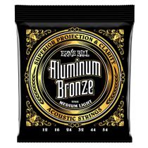 Encordoamento violao ernie ball 2566 012.054 aluminum bronze media leve (12874)