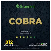 Encordoamento Violão Giannini Cobra GEEFLKSF Fósforo Bronze 0.012"