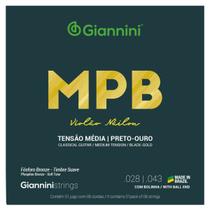 Encordoamento Violão Giannini MPB Nylon GENWBG Fósforo Bronze Média