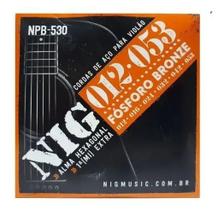 Encordoamento Violão Nig Aço 012 Bronze Npb-530 + Mi Extra