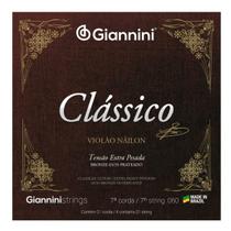 Encordoamento Violão Nylon Giannini Clássico GENWXPA-7 Bronze Extra Pesada