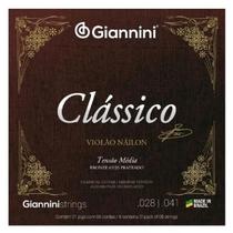 Encordoamento Violão Nylon Giannini Clássico Tensão Média