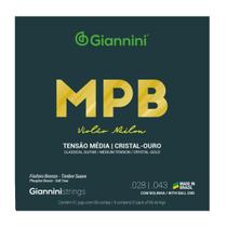 Encordoamento Violão Nylon Giannini Média Cristal Ouro MPB GENWG