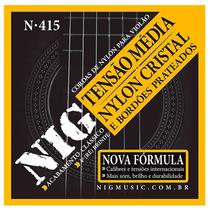Encordoamento Violão Nylon Média NIG Cristal Prata N415