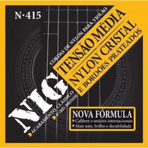 Encordoamento Violão Nylon Nig N-415 Média Tensão 6 Cordas Clássico com Ré Extra Cordas de Nylon NIG Encordoamento Violão Nylon Nig N-415 Média Tensão 6 Cordas Clássico com Ré Extra Cordas de Nylon NIG