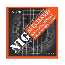 Encordoamento Violão Tensão Alta Cristal Bronze NIG N480 Encordoamento Violão Tensão Alta Cristal Bronze NIG N480