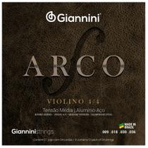 Encordoamento Violino 4/4 Giannini Arco Alumínio Aço GEAVVA Média