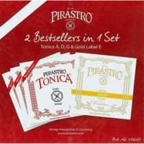 Encordoamento Violino Pirastro Tonica MI Gold Wondertone 4/4