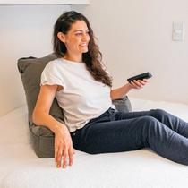 Encosto Almofada com Apoio Lombar e Braços Ergonomico Longevitech