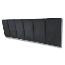 Encosto Cabeceira Cama de Casal Veludo Autocolante 6 Peças