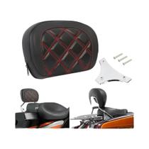 Encosto De Sissy Bar Preto Com Suporte Para Harley Touring Softail Slim FLSL 2018-2022