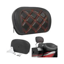 Encosto De Sissy Bar Preto Com Suporte Para Harley Touring Softail Slim FLSL 2018-2022
