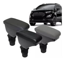 Encosto Descanso de Braço Apoio Ecosport 13 a 17 com Porta Objetos Eco Couro Encaixe Porta Copos