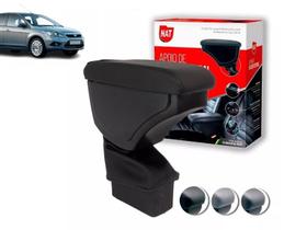 Encosto Descanso de Braço Apoio Focus 2001 a 2008 Porta Objetos Eco Couro Encaixe Porta Copos Preto com Linha Preta