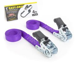 Endless Ratchets PowerTye Mfg, 1 polegada x 1,2 m, Easy Grip Purple, pacote com 2