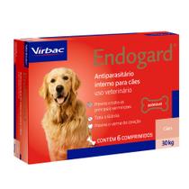 Endogard até 30 Kg Virbac Vermífugo - 06 Comprimidos