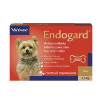 Endogard Vermífugo Para Cães 2,5kg 6 comprimidos Virbac