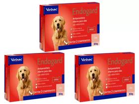 Endogard Vermífugo para Cães 30kg - 2 Comprimidos - Combo 3 Unidades - Virbac