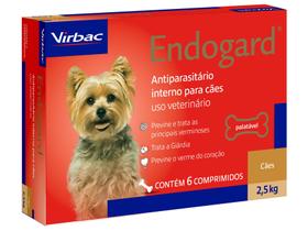 Endogard Virbac Cães 2,5kg - 6 Comprimidos