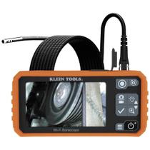 Endoscópio Klein Tools ET19 Wi-Fi Pro com lente dupla, cobra blindada impermeável de 5,5 mm e 9,8 pés, LEDs, LCD de 4,3 polegadas, inspeção endoscópica Endoscópio Klein Tools ET19 Wi-Fi Pro com lente dupla, cobra blindada impermeável de 5,5 mm e 9,8 pés, LEDs, LCD de 4,3 polegadas, inspeção endoscópica
