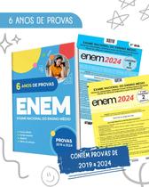 ENEM 2025 - 6 ANOS de Provas Completas: Questões, Gabaritos e Folhas de Redação (2019 a 2024)