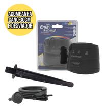 Enerducha preta chuveiro eletrico completo com cano 30cm preto 4 temperaturas up4 5500w 127v enerbras ducha braço de 30cm black super quente