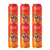 Energético Baly Morango e Pessego 473ml kit 6 unidades