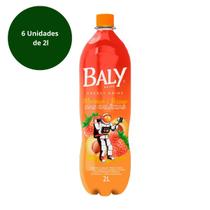 Energetico Baly Morango E Pessego Pet 2l Pack Com 6 Unidades
