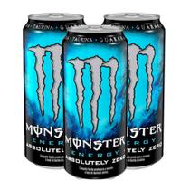 Energético Monster Energy Absolutely Zero 473ml Kit com três unidades