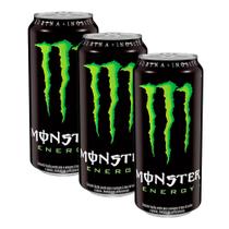 Energético Monster Energy com 473ml Kit com três unidades