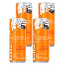 Energético Red Bull Morango e Pêssego 250ml 4 Unidades