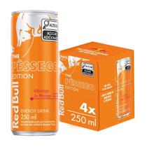 Energético Red Bull Morango e Pêssego 250ml C/ 4 Latas
