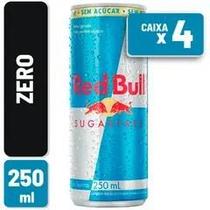 Energético Red Bull Sugar Free Lata 250ml Caixa c 4 un Energético Red Bull Sugar Free Lata 250ml Caixa c 4 un