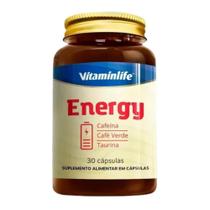 Energy Cafeína Café Verde E Taurina - 30 Caps - Vitaminlife - VITAMIN LIFE