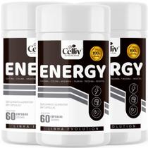 Energy - Cafeína - Colina - Arginina - Taurina - Tirosina - Inositol - 3 Frascos