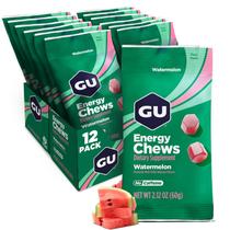 Energy Chews GU com sabor de melancia 12 sacos (24 porções) Energy Chews GU com sabor de melancia 12 sacos (24 porções)