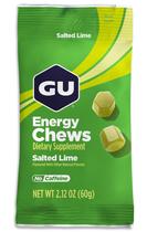 Energy Chews GU Salted Lime com eletrólitos Vegan 12 sacos Energy Chews GU Salted Lime com eletrólitos Vegan 12 sacos