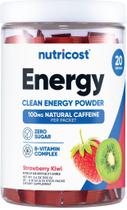 Energy Powder Nutricost Clean Strawberry Kiwi 20 porções