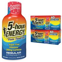 Energy Shot de 5 horas ENERGY Regular Strength Berry 57 ml, pacote com 20