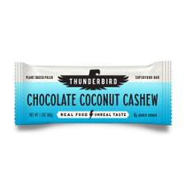 Energy Snack Thunderbird em barras de chocolate e coco e caju 50g x12
