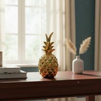 Enfeite Abacaxi De 18cm Cerâmica Espelhada Decoração