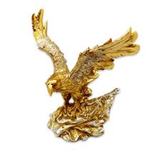 Enfeite Águia Estrela Dourada com Brilho Detalhada 15 cm - Legacy