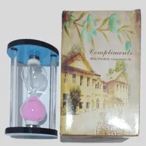 Enfeite Ampulheta De Vidro 12cm Decorativa 10 Segundos Ref.: 28502