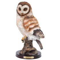 Enfeite animal coruja de resina decorativa 25cm