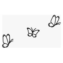 Enfeite Aplique Borboleta Vazado MDF Preto 3 mm Kit c/ 3 Unidades