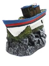 Enfeite Aquario Barco Pesqueiro Pequeno Fragata Enfeite Aquario Barco Pesqueiro Pequeno Fragata