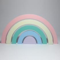 Enfeite arco íris pintado mdf 15 mm decoração