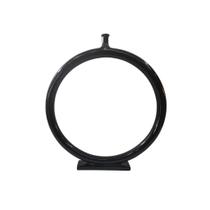Enfeite Argola em Resina Cor Preto Tamanho 26 Alt x 24 cm Enfeite Argola em Resina Cor Preto Tamanho 26 Alt x 24 cm